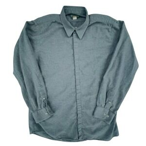 Banana Republic Haberdashery Mens Button Down Shirt Long Sleeve Gray Large